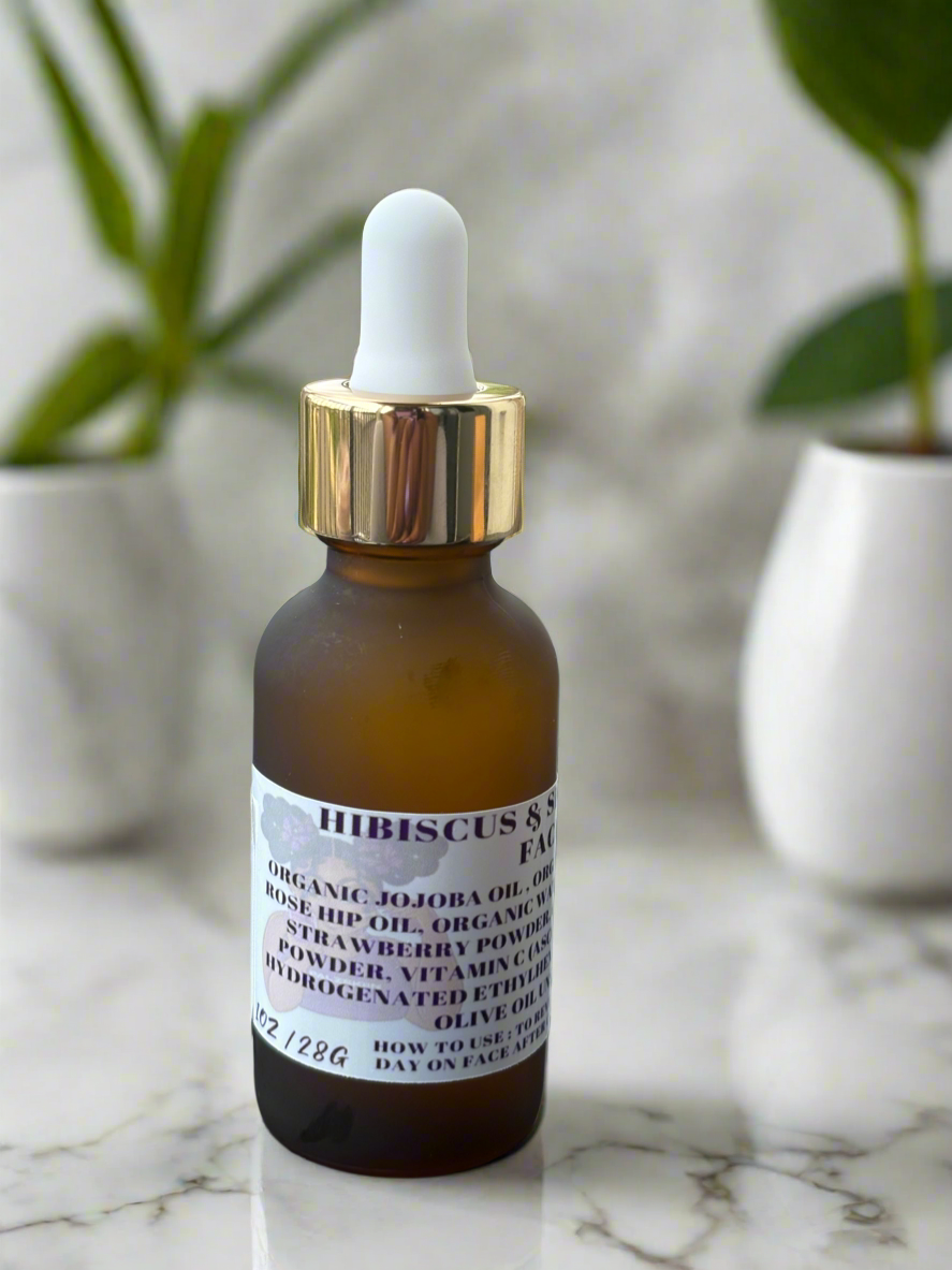 Seamoss & hibiscus infused facial oil