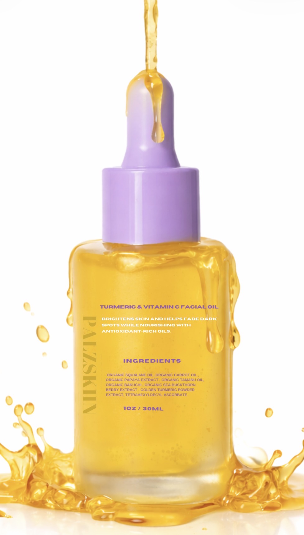 Turmeric infused facial oil