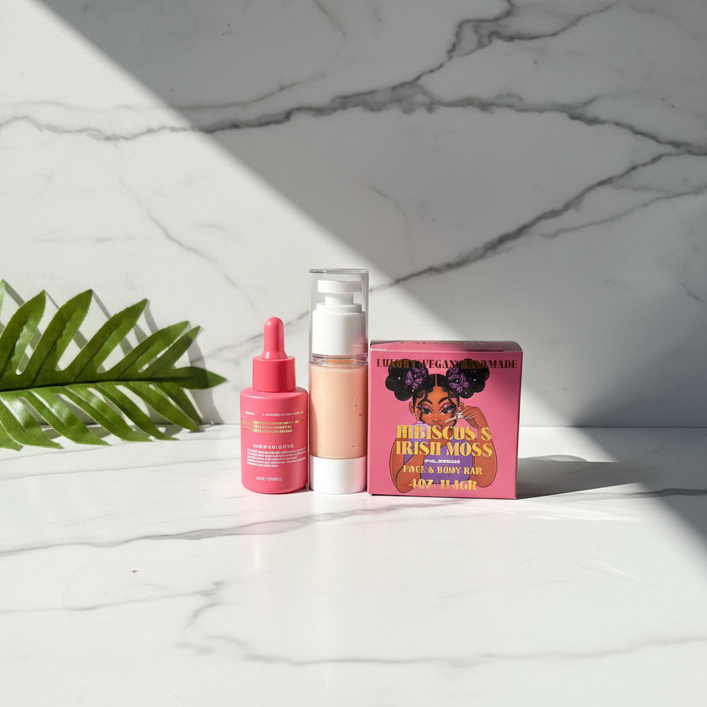 Hibiscus & seamoss facial set