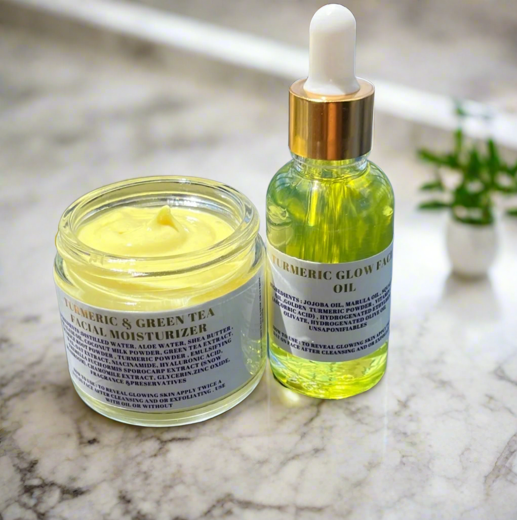 Turmeric moisturizer and oil facial set