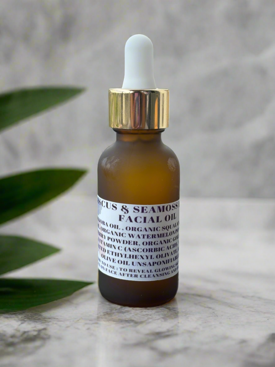 Seamoss & hibiscus infused facial oil