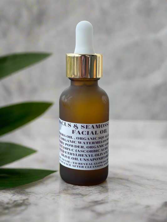 Seamoss & hibiscus infused facial oil