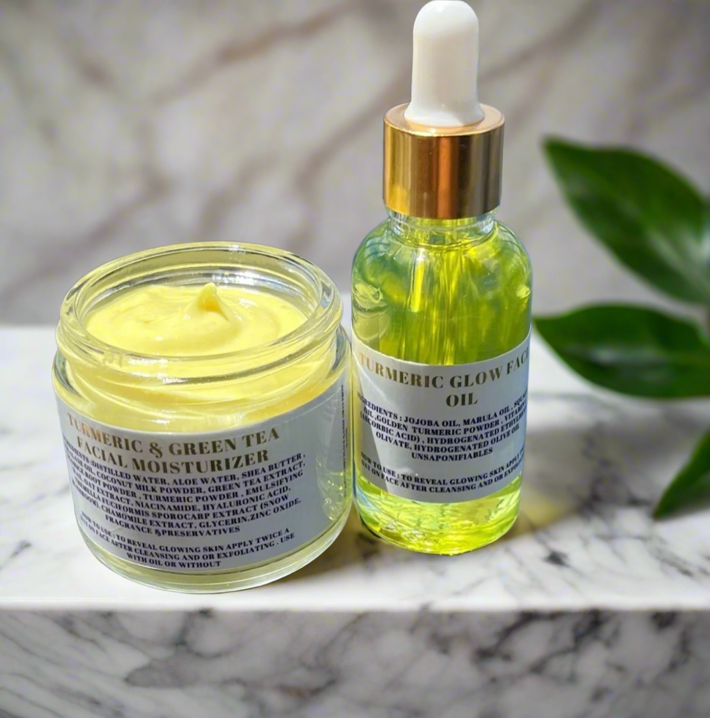 Turmeric moisturizer and oil facial set