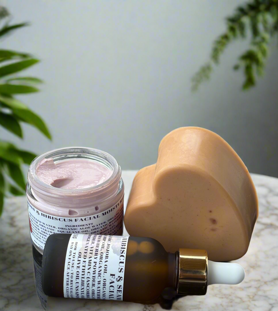 Hibiscus & seamoss facial set